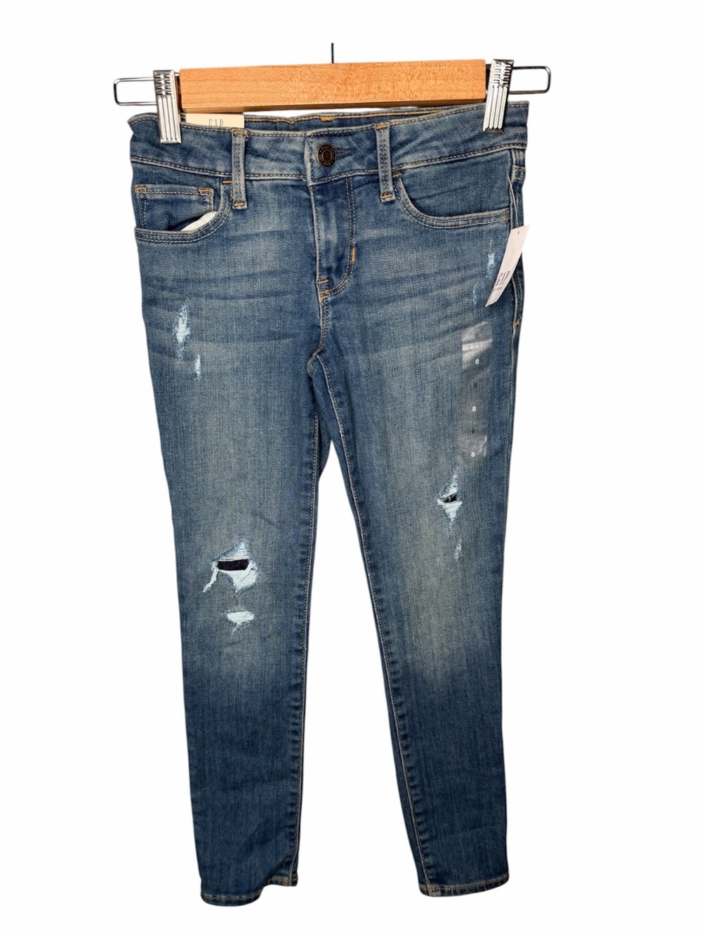 NWT Gap Kids Washwell Super Skinny Distressed Jeans